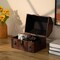 Handmade Pirate Treasure Chest with Latch - Vintage Wooden Storage Trunk and Treasure Box with Hinged Lid - Antique Decorative Storage Box for Pirate-Themed Birthday Party and Keepsakes
